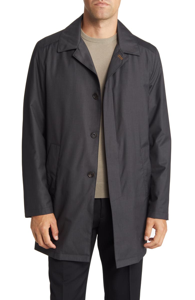 Corneliani Tech Raincoat with Removable Zip Liner, Main, color, 
