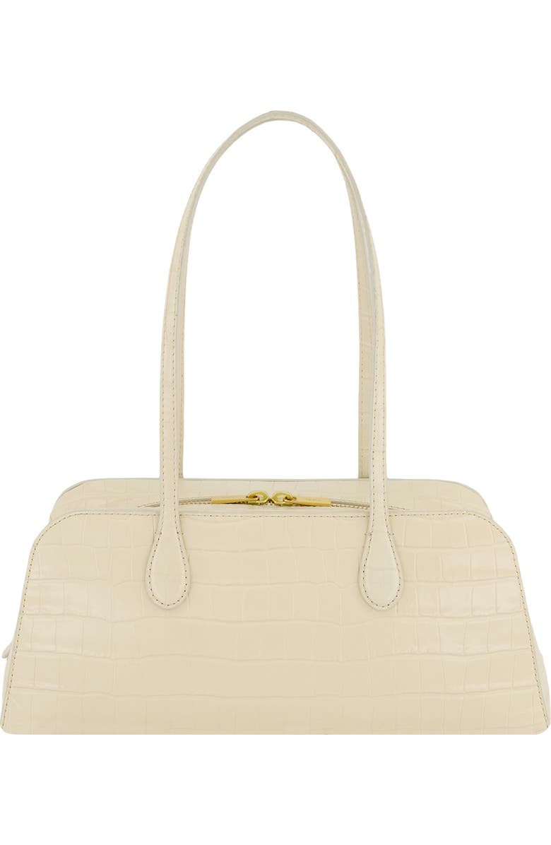 Vince Athene Croc Embossed Leather East/West Shoulder Bag, Main, color, Moonlight