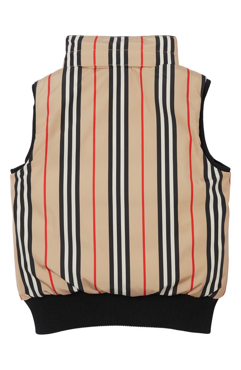 Burberry Leroy Stripe Down Hooded Vest, Alternate, color,