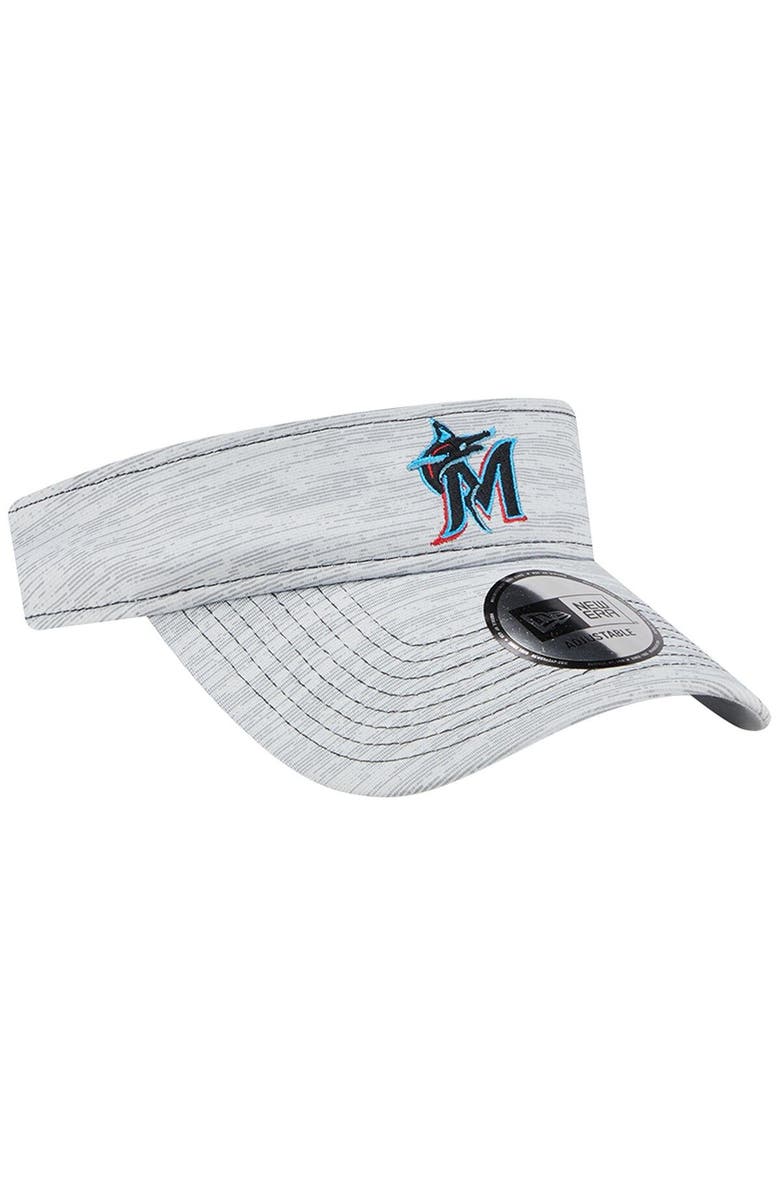 New Era Men's New Era Gray Miami Marlins Adjustable Visor, Alternate, color, Gray