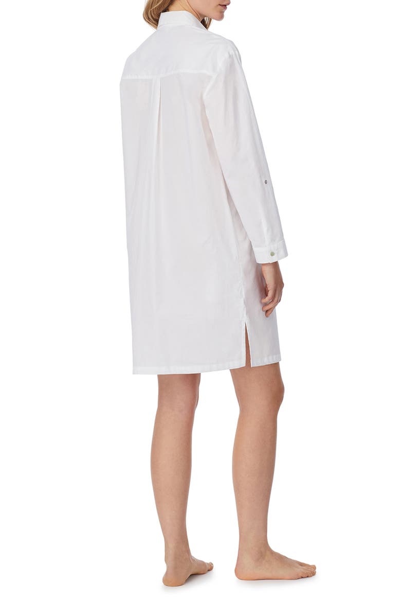 Cotton Lawn Sleep Shirt, Alternate, color, WHITE