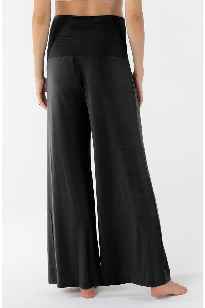 Maternity Lifestyle Wide Leg Pants, Alternate, color, BLACK