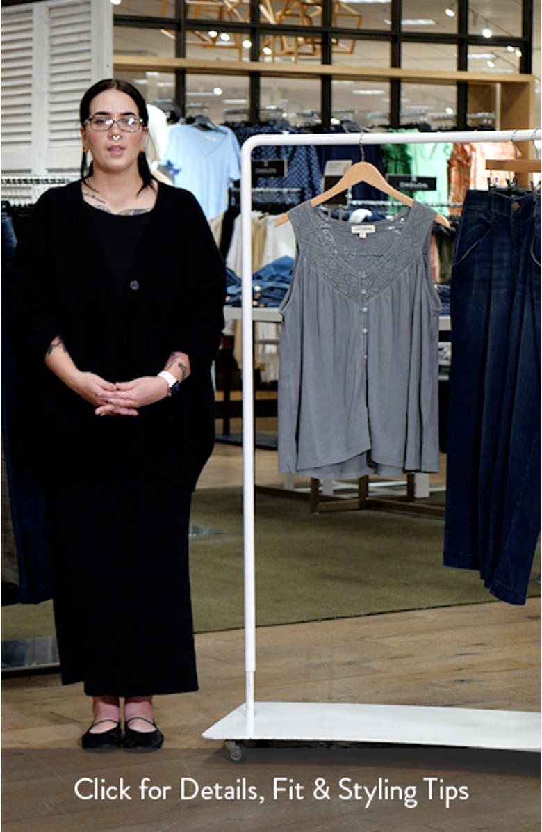 Lace Trim Sleeveless Top, sales video thumbnail