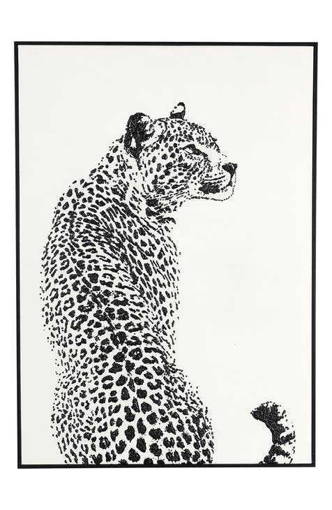 Cheetah Canvas Framed Wall Art