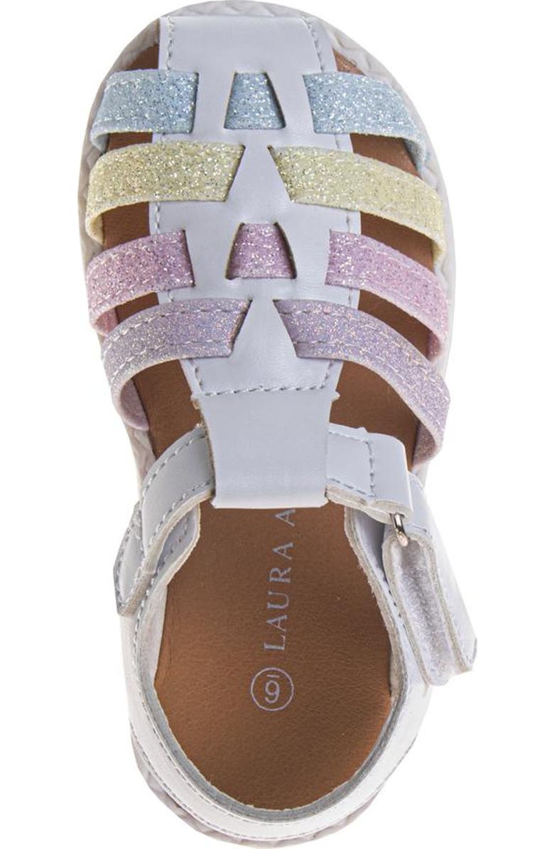 Laura Ashley Multicolor Straps Sandals, Alternate, color, White