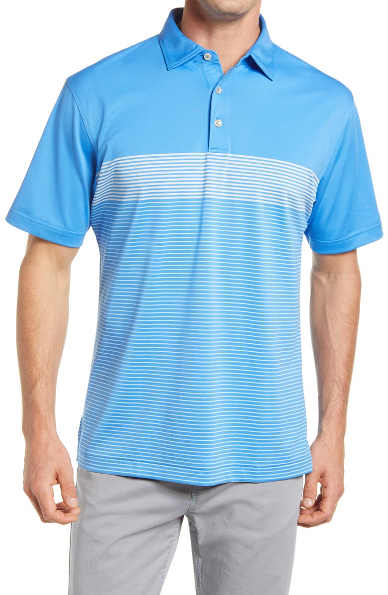 Peter Millar Engineer Stripe Performance Polo, Main, color, 