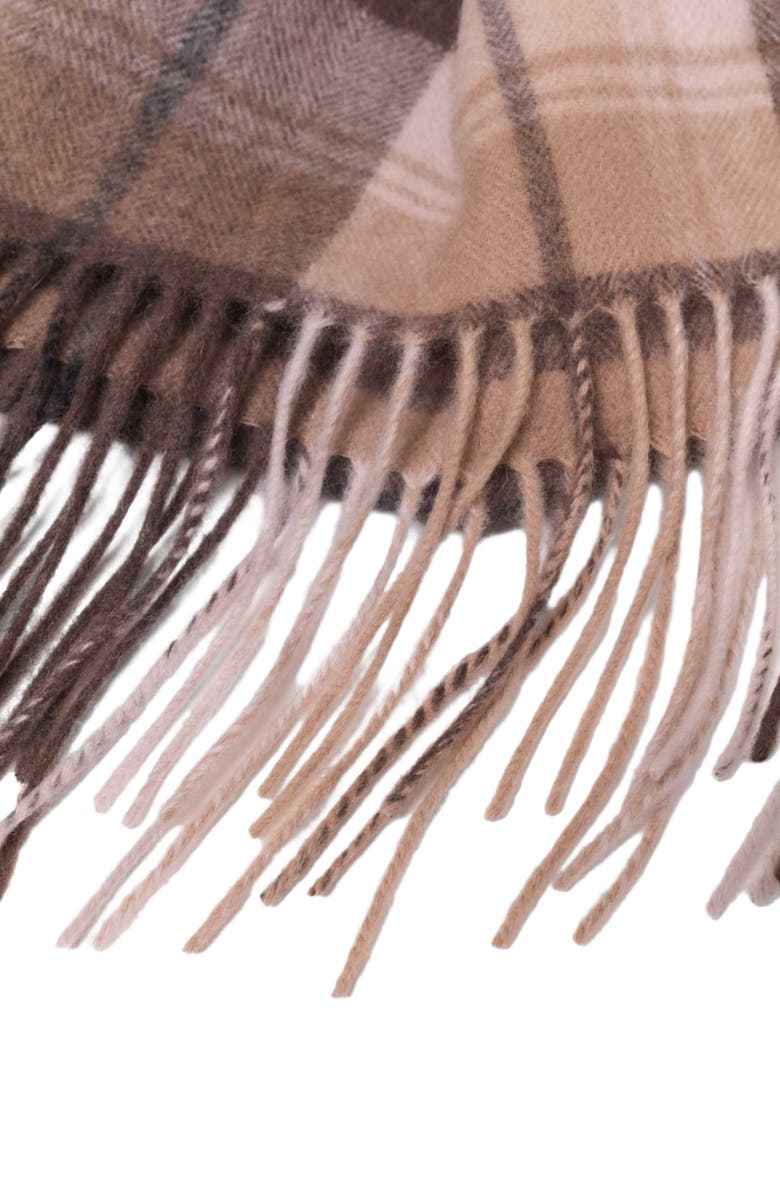 maje Wool check scarf, Alternate, color, Big Brown Check