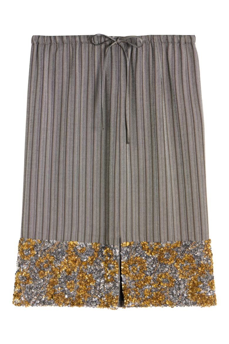 Scotts Pinstripe Sequin Skirt, Alternate, color, GREY