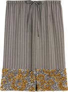 Dries Van Noten Scotts Pinstripe Sequin Skirt