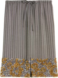 Dries Van Noten Scotts Pinstripe Sequin Skirt