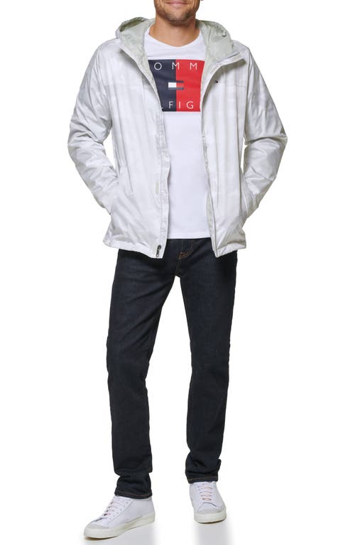 Tommy Hilfiger Hooded Rain Slicker Jacket In Multi