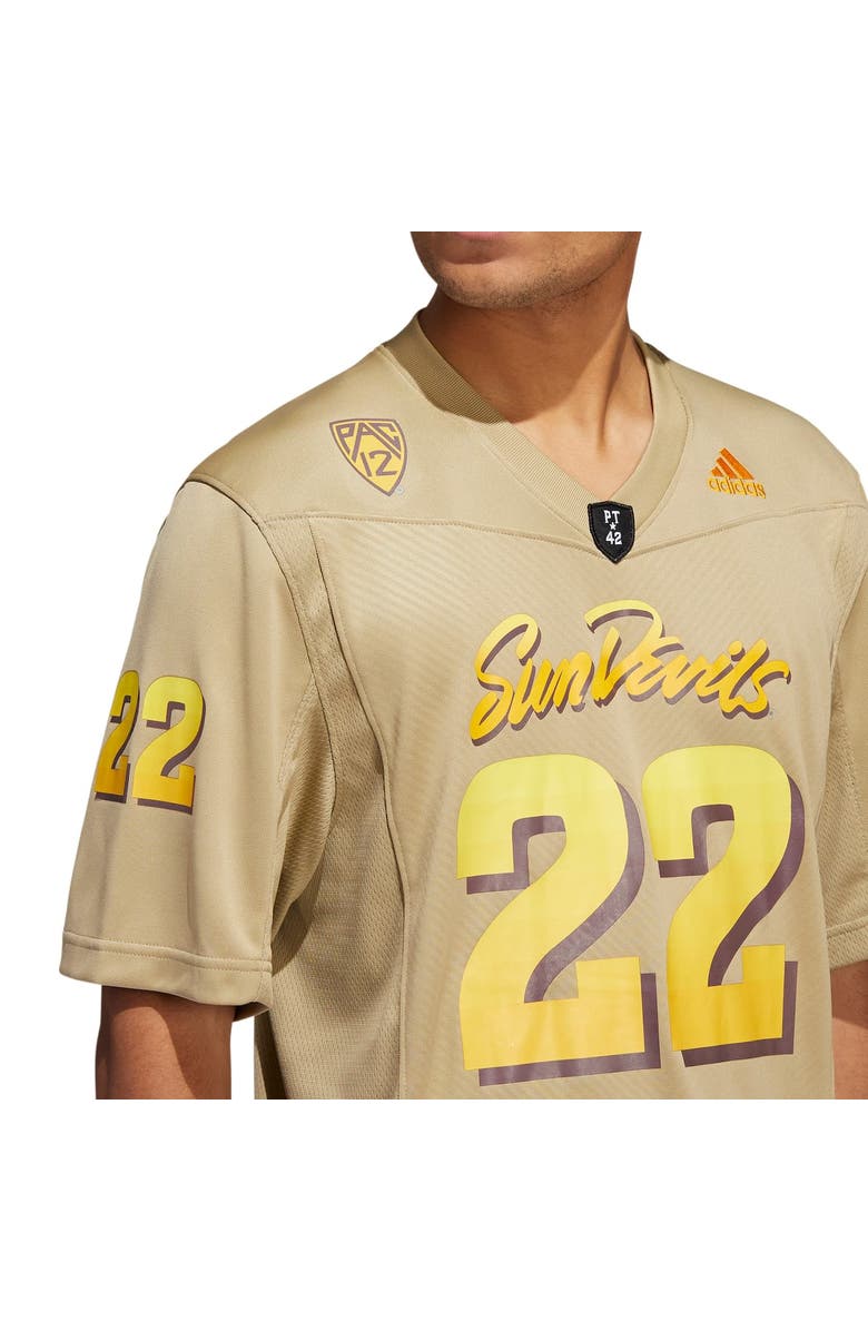 adidas Men's adidas #22 Tan Arizona State Sun Devils Rising Devils Premier Strategy Jersey, Alternate, color, Cream