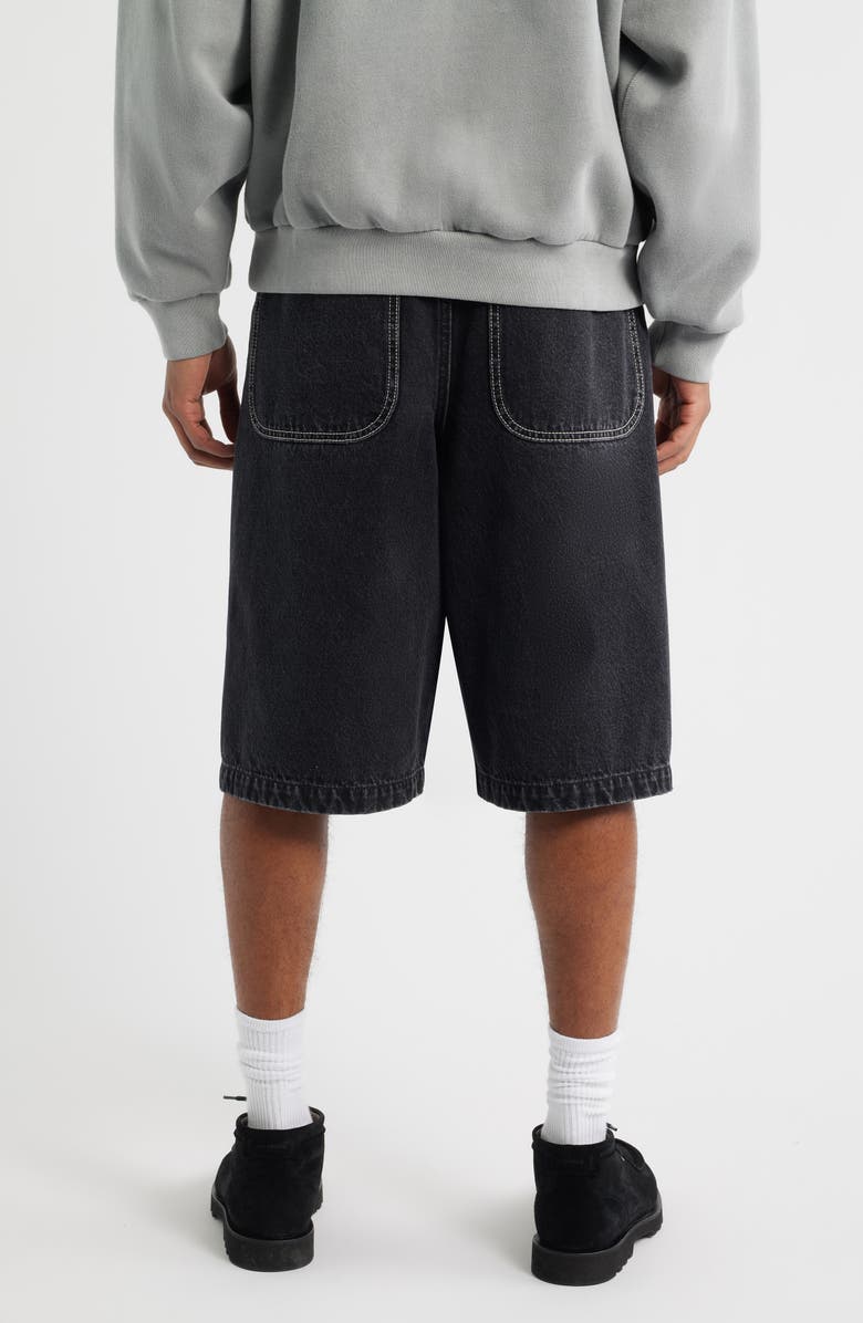 Elwood Big Baggy Denim Shorts, Alternate, color, Washed Black