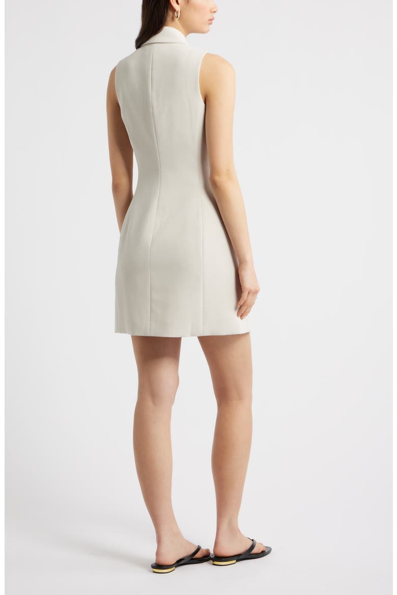 Icon Twill Sleeveless Blazer Dress, Alternate, color, BEIGE PUMICE