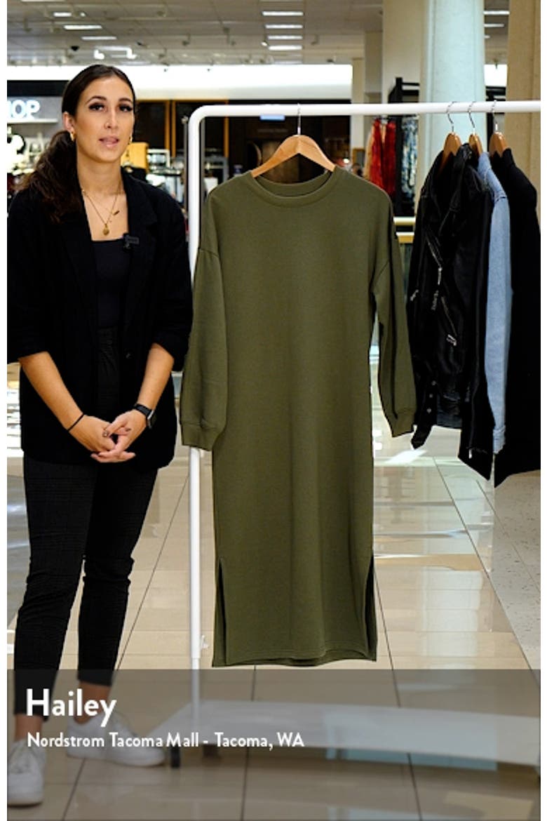 Long Sleeve Midi Sweatshirt Dress video