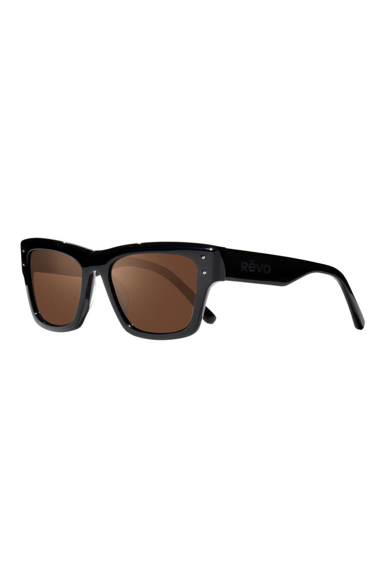 Indigo Polarized Square Sunglasses, Alternate, color, BLACK