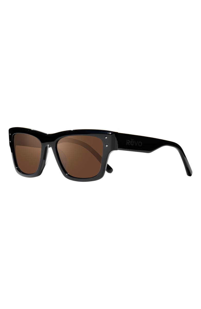 Revo Indigo Polarized Square Sunglasses, Alternate, color, Black