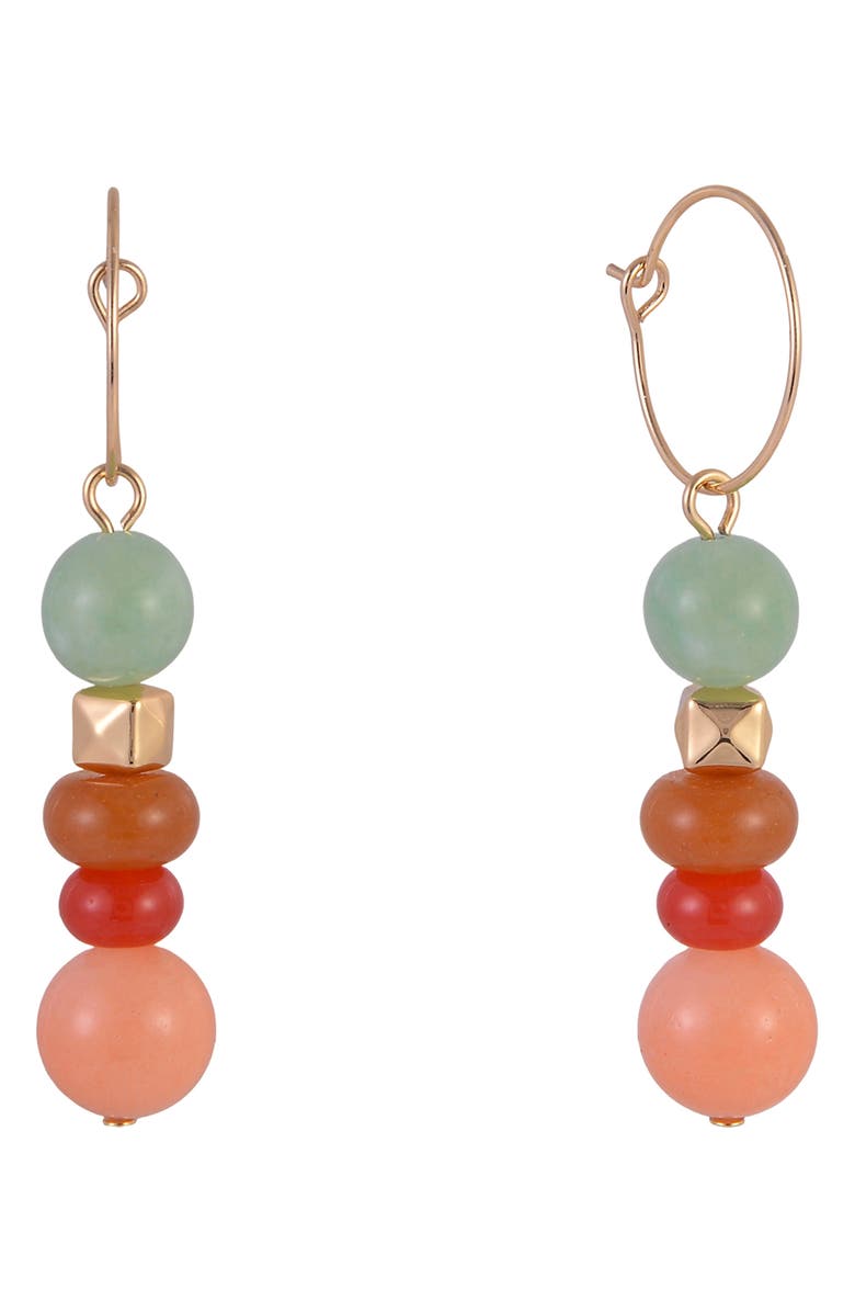 Rachel Roy Aventurine Linear Drop Earrings, Alternate, color, 