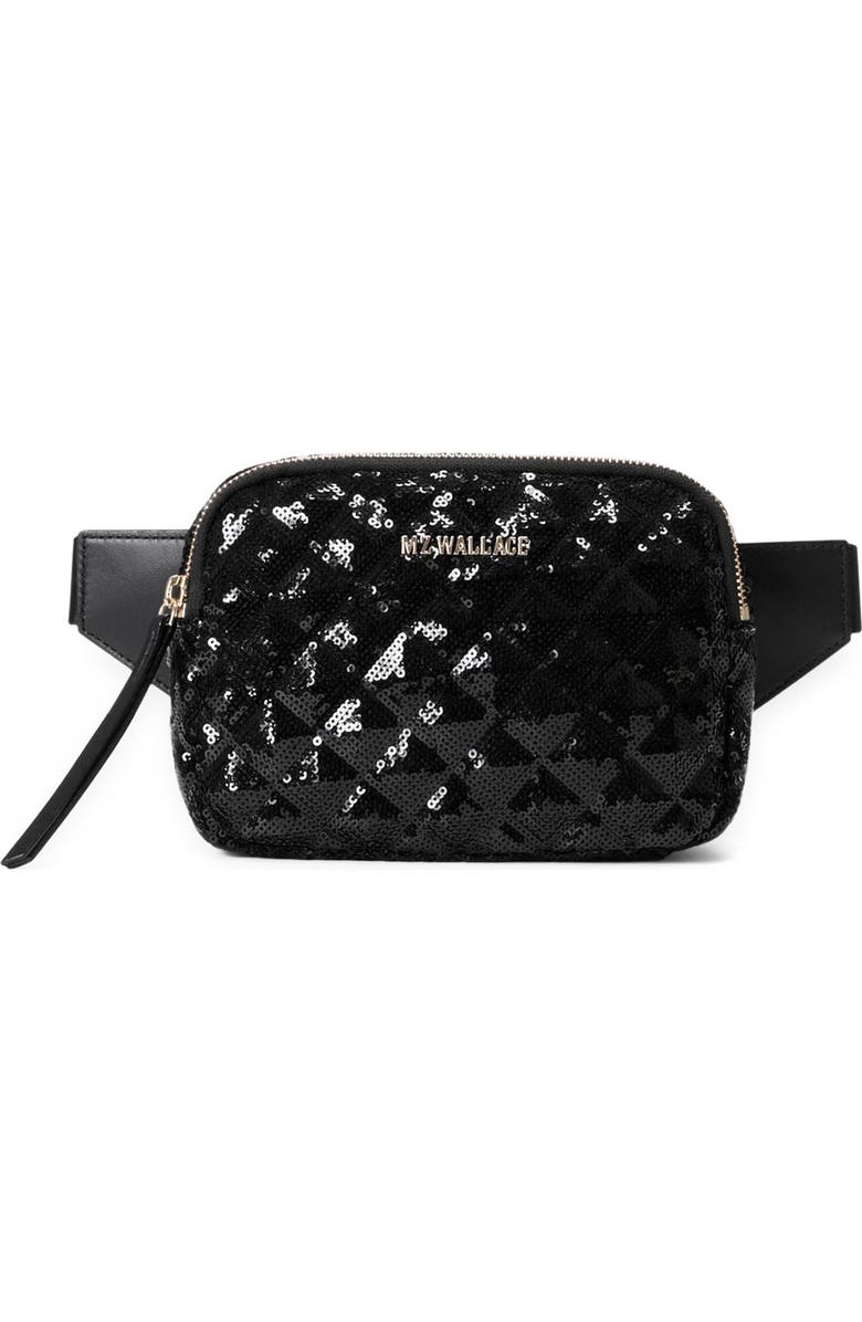 MZ Wallace Madison Quilted Sequin Belt Bag, Main, color,