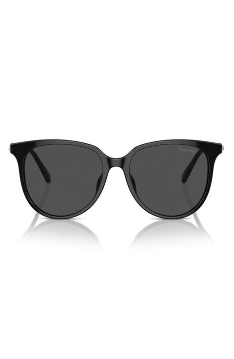 56mm Round Crystal Sunglasses