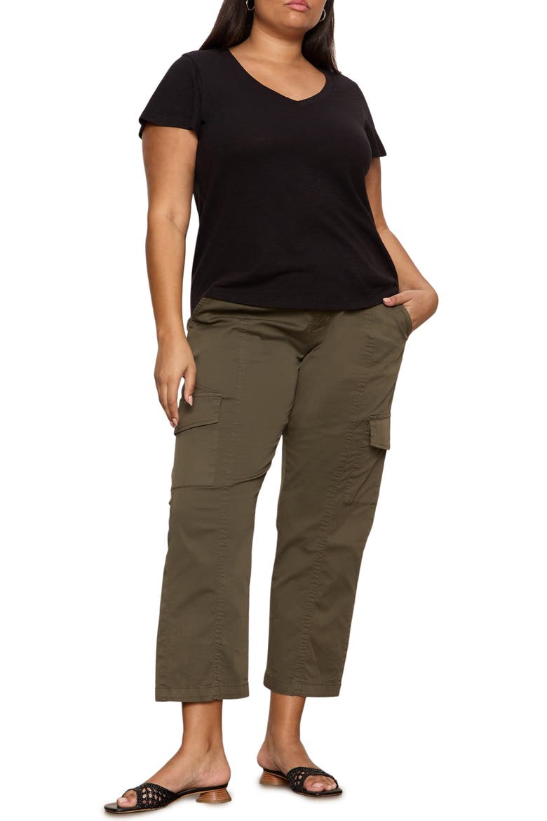 V-Neck T-Shirt, Alternate, color, BLACK