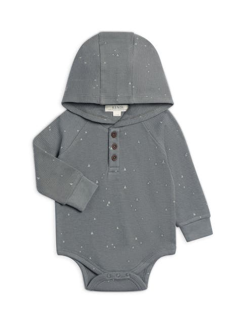 Cole Waffle Knit Hooded Bodysuit (Baby)