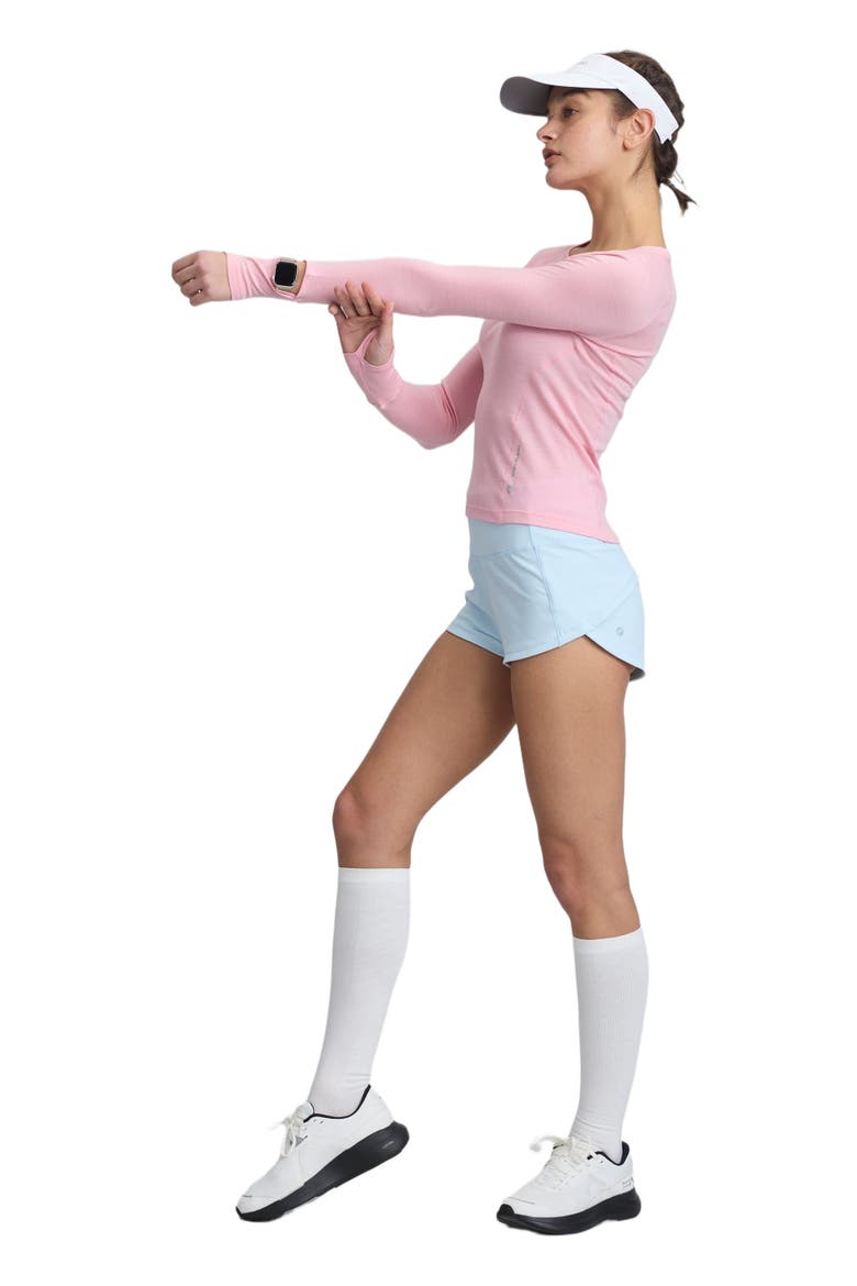 Women's 100% Merino Running L/S Watch Window, Alternate, color, Pink