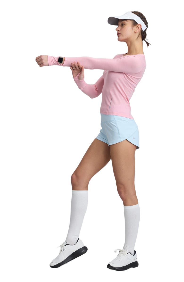 COZY ZERO Women's 100% Merino Running L/S Watch Window, Alternate, color, Pink