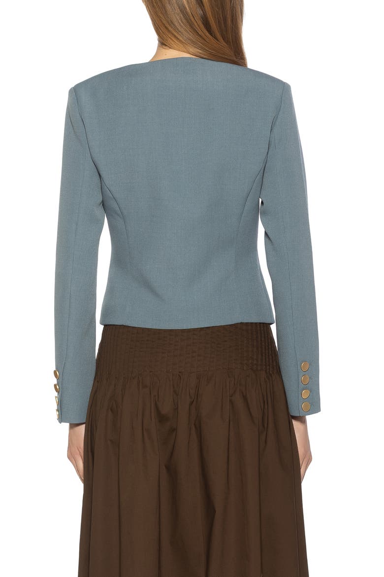 Aria Scoop Neck Retro Blazer, Alternate, color, TEAL