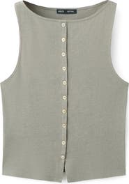 MANGO Button Front Tank