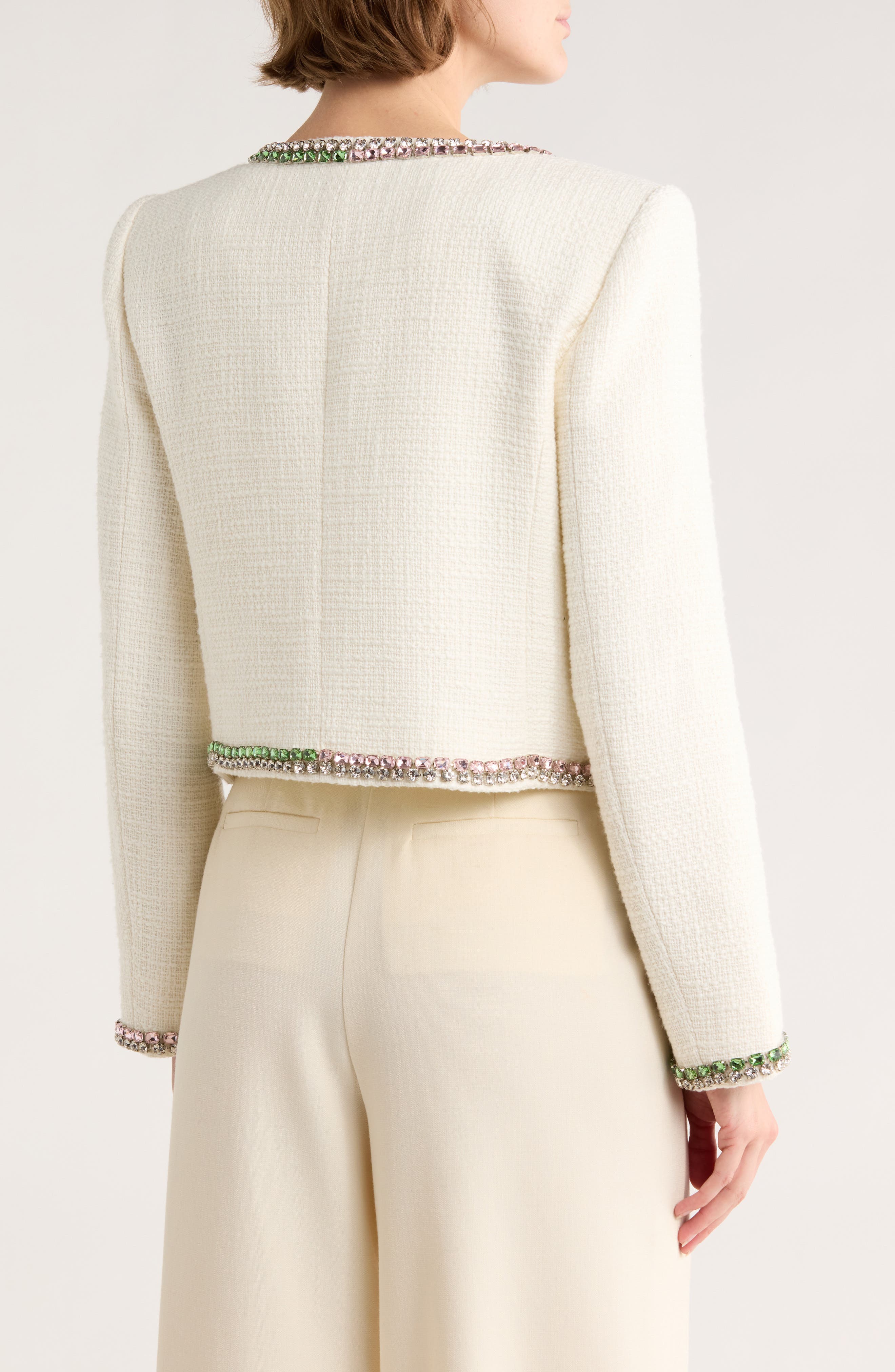 Verity Crystal Trim Tweed Jacket - image 2