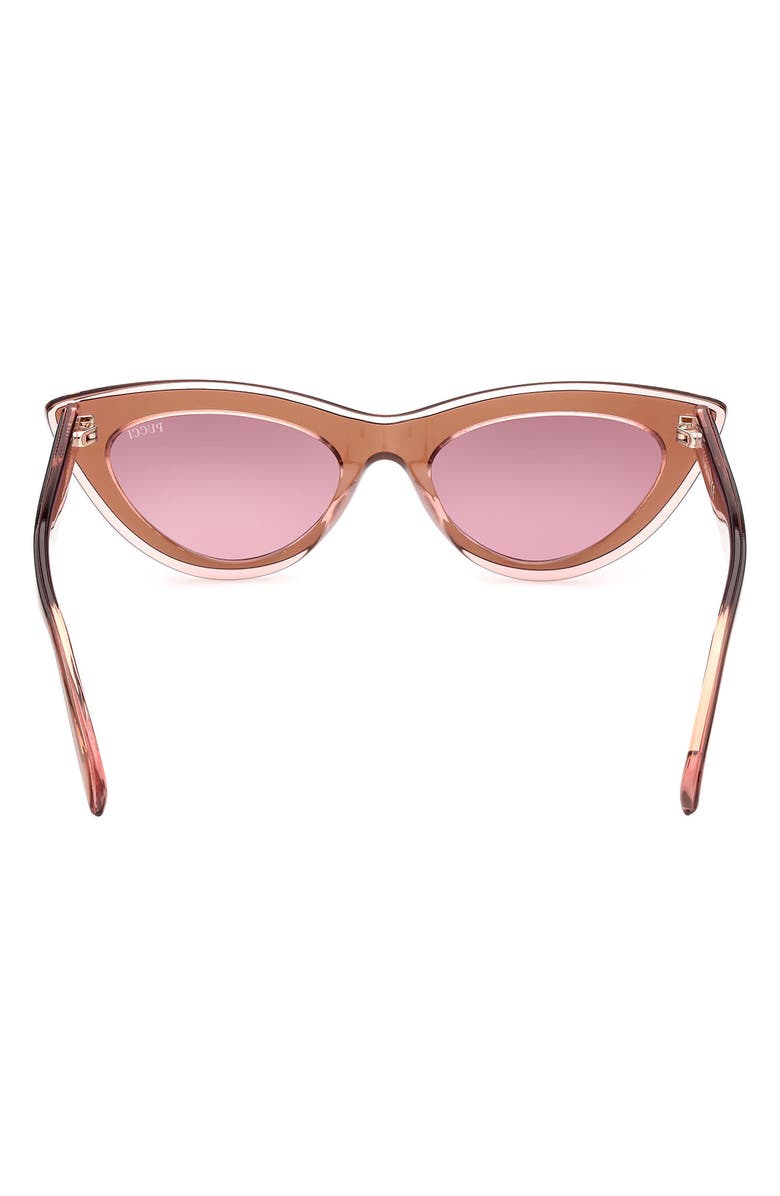 Emilio Pucci 53mm Gradient Cat Eye Sunglasses, Alternate, color, Light Brown / Gradient Brown