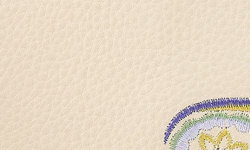 Hobo Lumen Paisley Embroidered Leather Continental Wallet In Neutral