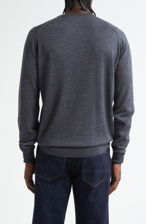 John Smedley Marcus Virgin Wool Crewneck Sweater In Gray