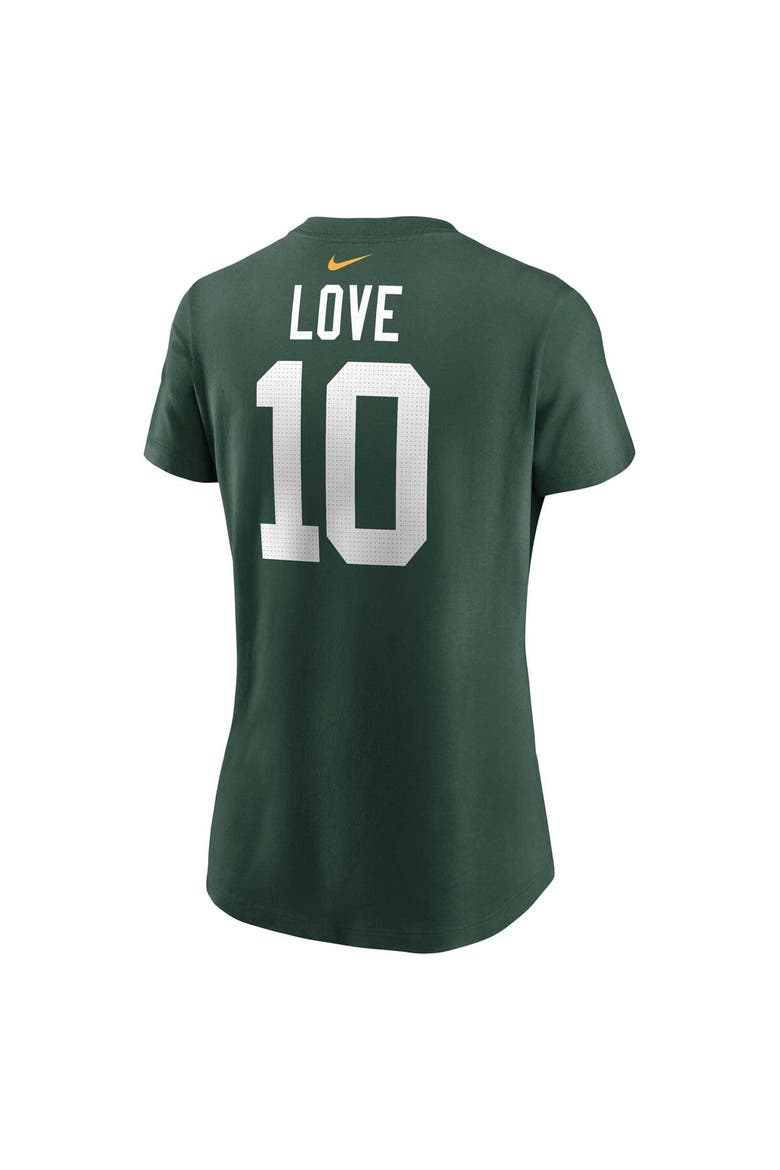 Women's Nike Jordan Love Green Green Bay Packers Player Name & Number T-Shirt, Alternate, color, Green