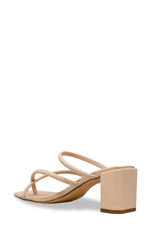 Chase & Chloe Chase And Chloe Olea Block Heel Sandal In Beige Pu