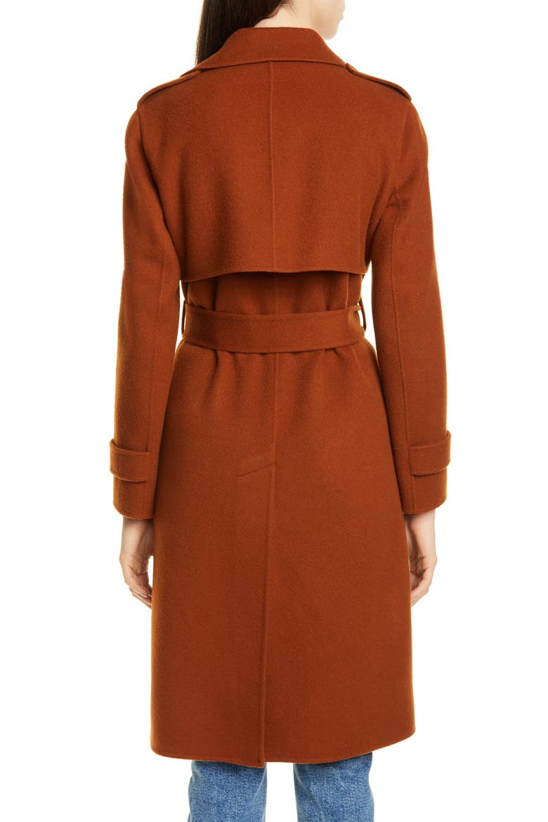 Oaklane Wool & Cashmere Wrap Coat, Alternate, color, COGNAC