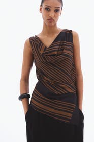 H&M Tie-detail Cowl-neck Top