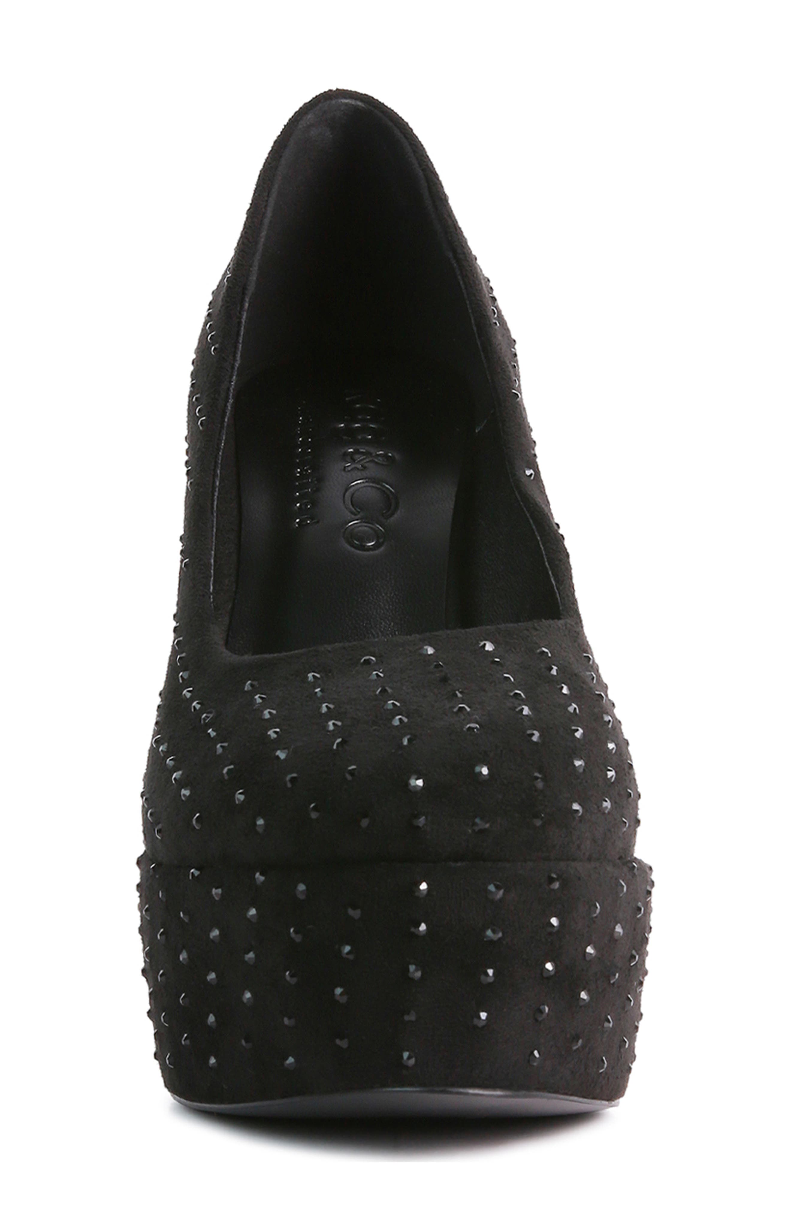 Poppins Rhinestone Platform Pump, Alternate, color, BLACK