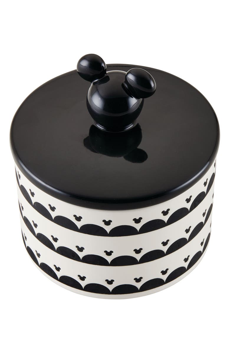 Disney Mickey Head Ceramic Jar, Alternate, color, Black/ White
