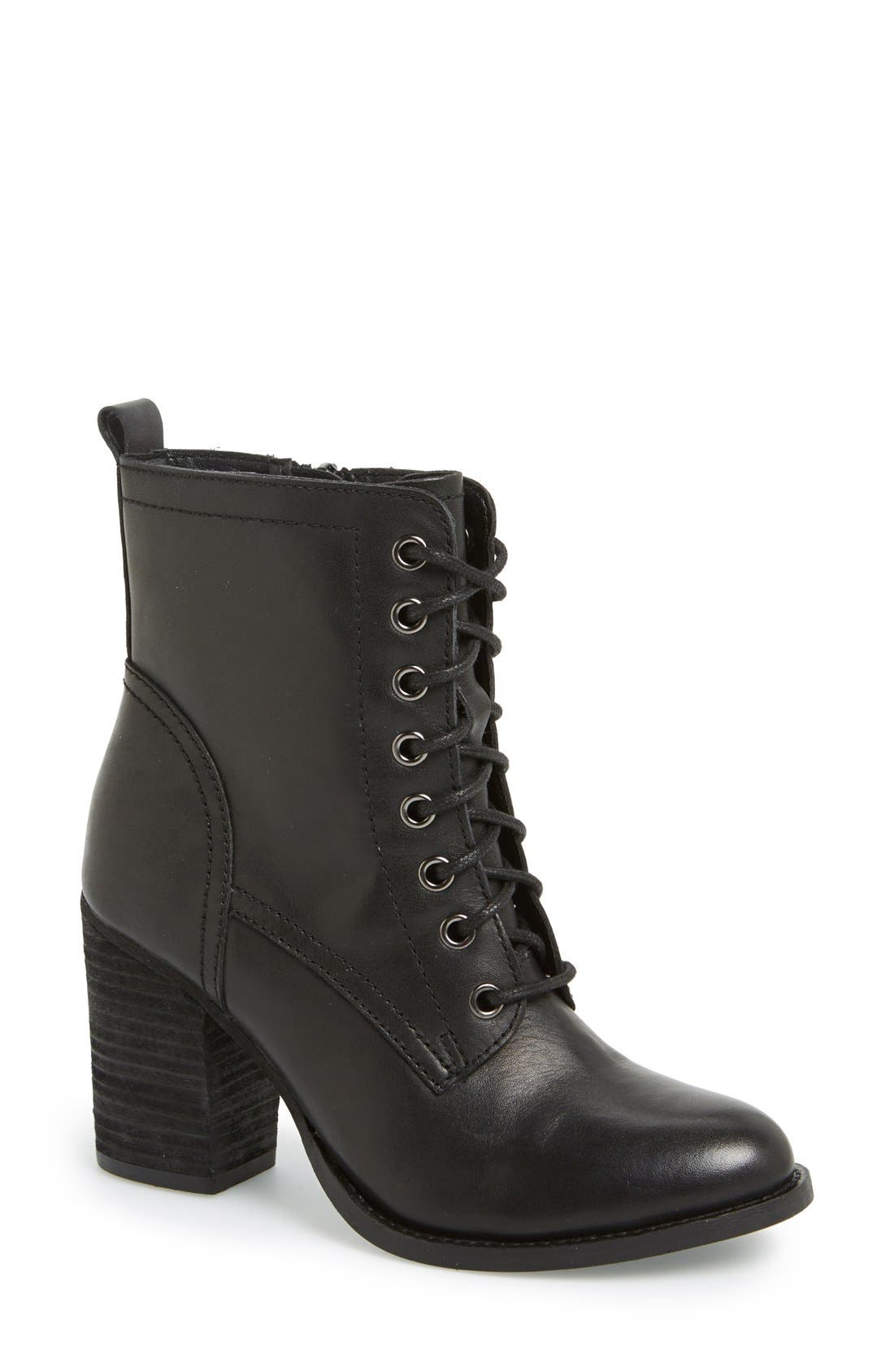Steve Madden 'Lauuren' Lace-Up Bootie, Main, color, 