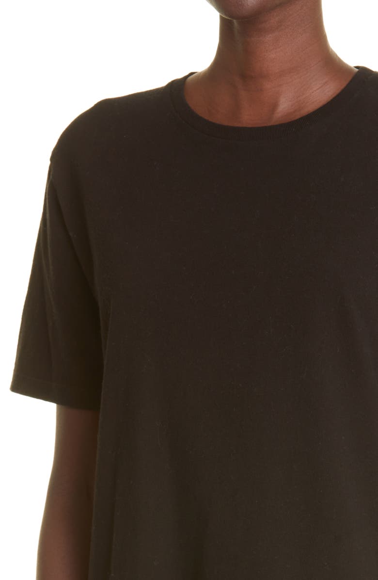 Khaite Mae Cotton T-Shirt, Alternate, color, Black