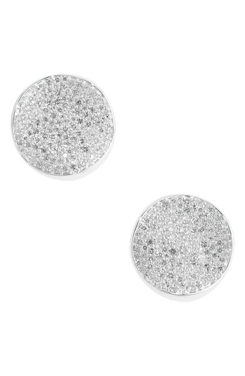 Stardust Flower Diamond Disc Earrings