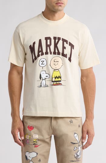 hummel ARCHIVE T-SHIRT S/S PEANUTS - WHITECAP GRAY | hummel.net