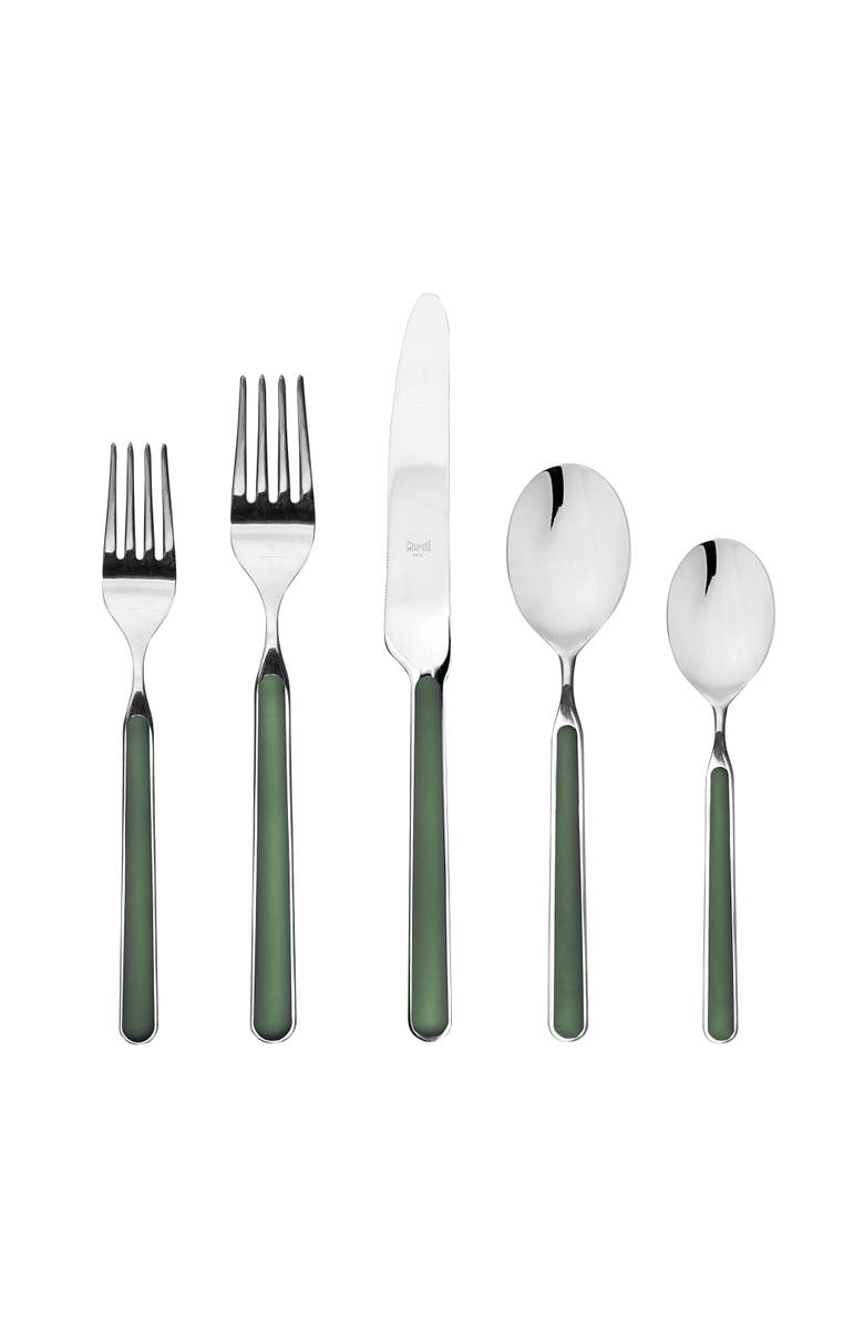Mepra Fantasia Flatware Set - 5 Pieces, Main, color, Green