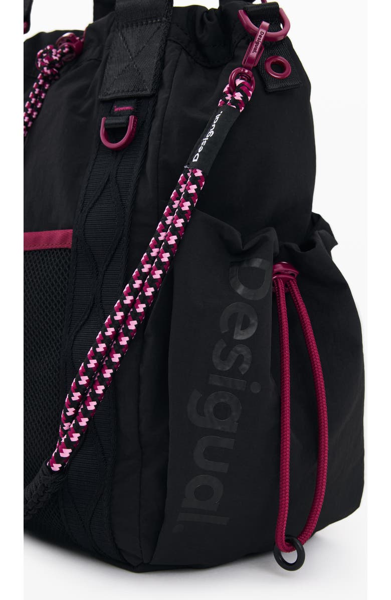 Desigual Medium Nylon Backpack, Alternate, color, Black