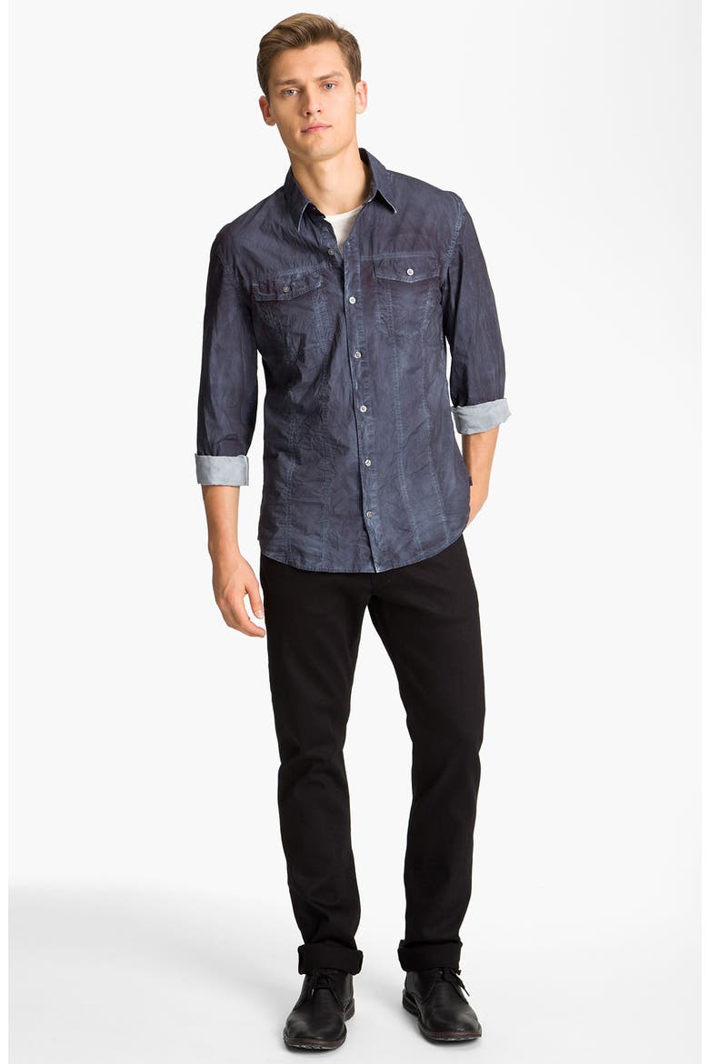 'Protégé' Straight Leg Jeans, Alternate, color, BLACK OVERDYE
