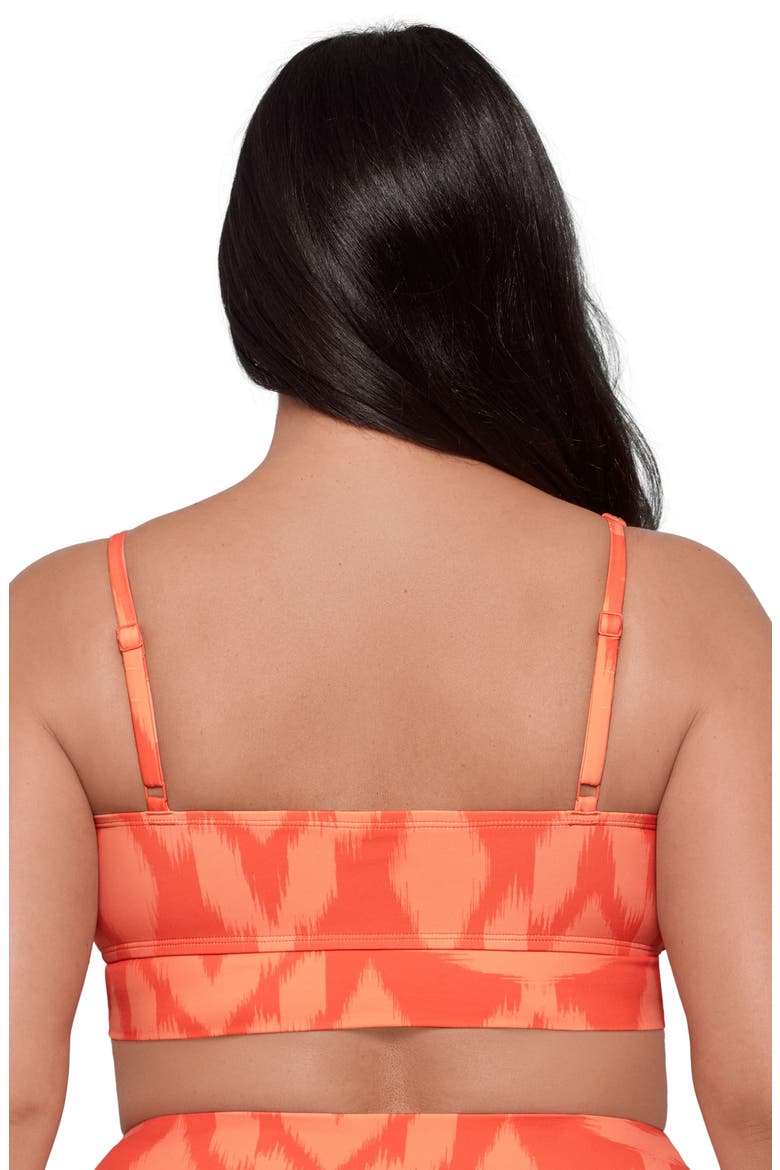 Supportive and Sculpting U-Wire Adjustable Midkini Swimsuit Top, Alternate, color, Diamond Ikat Watermelon