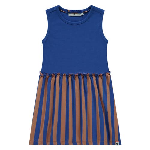 Stains And Stories By Babyface Mixed Media Tank Dress In Blue