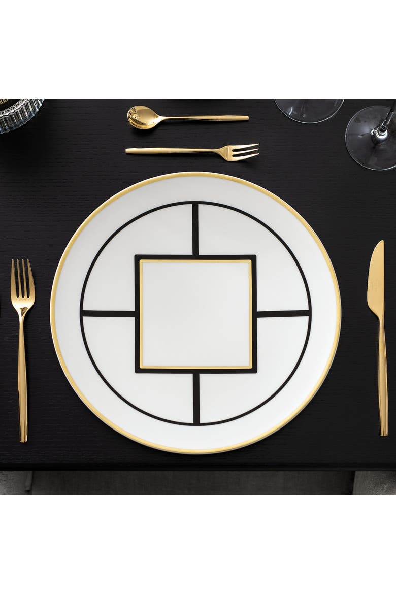 MetroChic Salad Plate  White Rim, Alternate, color, white